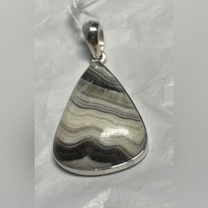 Zebra calcite pendant
